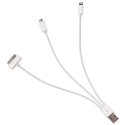 .  TGM Lightning/Micro-USB/30-Pin Connector Cable (White)