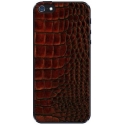 Acc.    iPhone 5/5S Patchworks Genuine Leather Croco Dark Brown (1118)