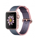  Apple Watch 2 Sport 38mm Rose Gold Aluminum Light Pink/Midnight Blue Woven Nylon (MNP02)