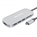 . - HooToo Shuttle USB-C Hub (Silver) (0,25m) (HT-UC001)