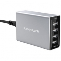 . USB Hub RavPower USB Wall Charger Station Porsche Design 4xUSB 40W Silver (RP-PC030)
