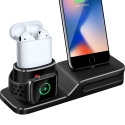 .   iPhone Apple Watch 1/2 AirPods TGM 3 in 1 charging base Black
