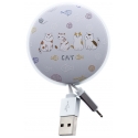 .  Joyroom Lightning to USB Cabel Cat (White) (0.9m) (PT-S01)