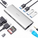 . - WIWU Alpha USB-C Adapter 11 in 1 (Gray) (0,12m) (A11in1)