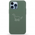 Acc.   iPhone 13 Pro Pump Silicone Minimalistic Case Dino Green () () (PMSLMN1