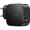 .   RavPower Pioneer 30W 2-port Wall Charger Black (RP-PC144)