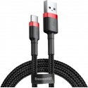 .  Baseus Cafule Series USB to USB-C (Black/Red) (1m) (CATKLF-B91)