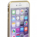 Acc. Чехол-бампер для iPhone 6S COTEetCI (Металл) (Серебристый/Золотой) (Swarovski elements) (CS1918