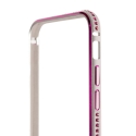 Acc. Чехол-бампер для iPhone 6S COTEetCI (Металл) Серебристый/Розовый (Swarovski elements) (CS1918-T