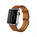  Apple Watch 38mm Stainless Steel Hermes Single Tour Fauve Barenia Leather Band (MLCP2)