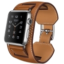  Apple Watch 42mm Stainless Steel Hermes Cuff Fauve Barenia Leather Band (MLCE2)
