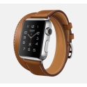  Apple Watch 38mm Stainless Steel Hermes Double Tour Fauve Barenia Leather Band