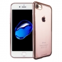 Acc. Чехол-накладка для iPhone 7/8 Viva Madrid Metalico Flex (Силикон) (Прозрачный/Розовый) (VIVA-IP