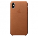Acc. Чехол-накладка для iPhone X Apple Case (Кожа) (Коричневый) (MQTA2ZM)