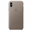 Acc. Чехол-накладка для iPhone X Apple Case (Кожа) (Бежевый) (MQT92ZM)