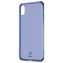 Acc. Чехол-накладка для iPhone X Baseus Ultra Slim Case (Силикон) (Синий) (ARAPIPH8-AO3)