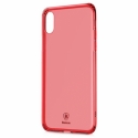 Acc. Чехол-накладка для iPhone X Baseus Ultra Slim Case (Силикон) (Красный) (ARAPIPH8-AO9)