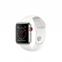 Часы Apple Watch Series 3 (GPS + Cellular) 38mm Stainless Steel Space Black White Sport Band (MQJV2)