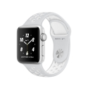 Часы Apple Watch Series 2 38mm Aluminum Nike+ Pure Platinum/White Nike Sport Band (MQ172)