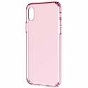 Acc. Чехол-накладка для iPhone X Rock Pure Pro Series (Силикон) (Прозрачный/Розовый)