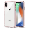 Acc. Чехол-накладка для iPhone X SGP Ultra Hybrid (Поликарбонат) (Прозрачный/Розовый) (057CS22128)