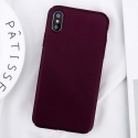 Acc. Чехол-накладка для iPhone X TGM Frosted Case (Поликарбонат) (Бордо)
