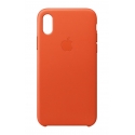 Acc. Чехол-накладка для iPhone X Apple Case (Кожа) (Оранжевый) (MRGK2ZM)