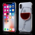 Acc. Чехол-накладка для iPhone X TGM Red Wine Glass Cover (Поликарбонат) (Светло-розовый)