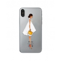 Acc. Чехол-накладка для iPhone X TGM Modern Dress Shopping Girl Series (Силикон) (Прозрачный)