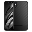 Acc. Чехол-накладка для iPhone X TGM Carbon Fiber Case (Карбон) (Черный)