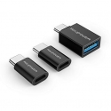 Асс. Перехідник-адаптер RavPower USB С To Micro USB Data Transfer (Black) (0.01m) (RP-PC007)