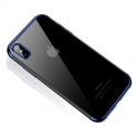 Acc. Чехол-накладка для iPhone Xs Max TGM CAFELE (Силикон) (Прозрачный/Синий)