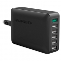 Асс. USB Hub RavPower 6-Ports USB Charging Station with iSmart Technolog Black (RP-PC029BK)