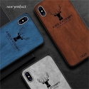 Acc. Чехол-накладка для iPhone Xs TGM Luxury Deer Case (Текстиль/Силикон) (Синий/Черный)