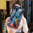 Acc. Чехол-накладка для iPhone XR Tomkas Marble Glass Case (Стекло/Силикон) (Разноцветный) (C-2)