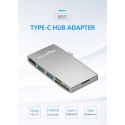 Асс. Переходник-адаптер Rocketek USB-C to 2xUSB3.0/TF/SD/HDMi Slot (Silver)