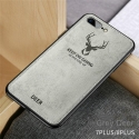 Acc. Чехол-накладка для iPhone 6S Plus TGM Luxury Deer Case (Текстиль/Силикон) (Серый/Черный)