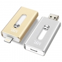 Флешка MGL 3 in 1 Multi-Functions Lightning /USB/Micro USB 128 Gb Gold