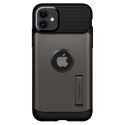 Acc. Чехол-накладка для iPhone 11 SGP Slim Armor Gunmetal (Поликарбонат/Силикон) (Черный/Серый) (076