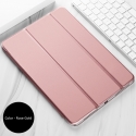 Acc. Чехол-книжка для iPad 10.2 TGM QIJUN Protective Case (Экокожа/Пластик) (Розовый/Прозрачный)