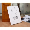 Acc. Чехол-книжка для iPad 10.2 TGM Bare Bears (Текстиль/Силикон) (Белый)
