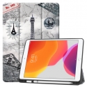 Acc. Чехол-книжка для iPad 10.2 TGM Bangweey Protective Case Paris (Кожа/Силикон) (Серый/Белый)