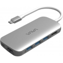 Асс. Переходник-адаптер VAVA USB-C Hub 9-in-1 Adapter (Gray) (0,12m) (VA-UC006)