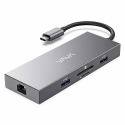 Асс. Переходник-адаптер VAVA USB-C Hub 8-in-1 with Gigabit EthernetPort, (Gray) (0,13m) (VA-UC008)