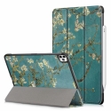 Acc. Чехол для iPad Pro 11 (2020) TGM Slim Folding Case Flowers (Экокожа) (Голубой)