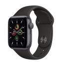 Годинники Apple Watch SE GPS 40mm Space Gray Aluminum Case with Black Sport B. (MYDP2)