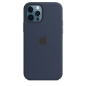 Acc. Чехол-накладка для iPhone 12 Pro Max Apple Case MagSafe (Copy) (Силикон) (Тёмно-синий)