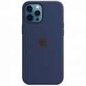 Acc. Чехол-накладка для iPhone 12/12 Pro Apple Case MagSafe (Copy) (Силикон) (Тёмно-синий)