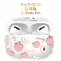 Acc. Чехол для AirPods Pro Kingxbar Peach (Пластик) (Прозрачный)