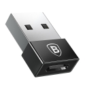 Асс. Перехідник-адаптер Baseus Exquisite USB to Type-C (Black) (0.01m) (CATJQ-A01)